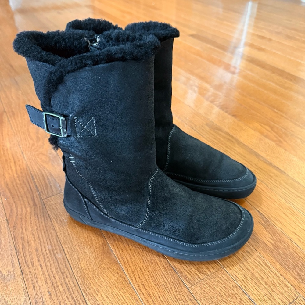Birkenstock Woodbury Shearling Leather Boots Women’s 41 10-10.5 Black Winter